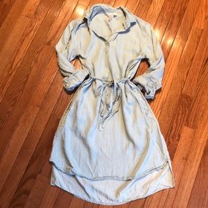 NWOT blue linen dress